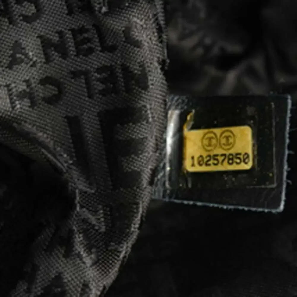 CHANEL Black Leather Tote Bag